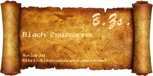 Biach Zsuzsanna névjegykártya